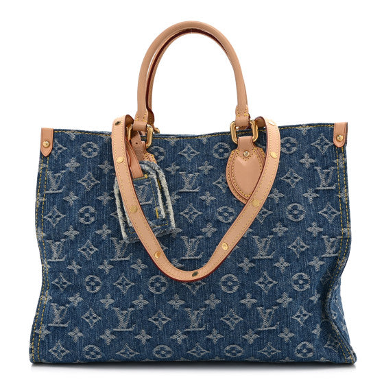 Louis Vuitton Monogram Denim Onthego MM Blue Image 1