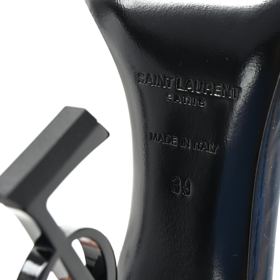 Saint Laurent Patent Calfskin PVC Opyum 110 Pump 39 Black Transparent Image 7