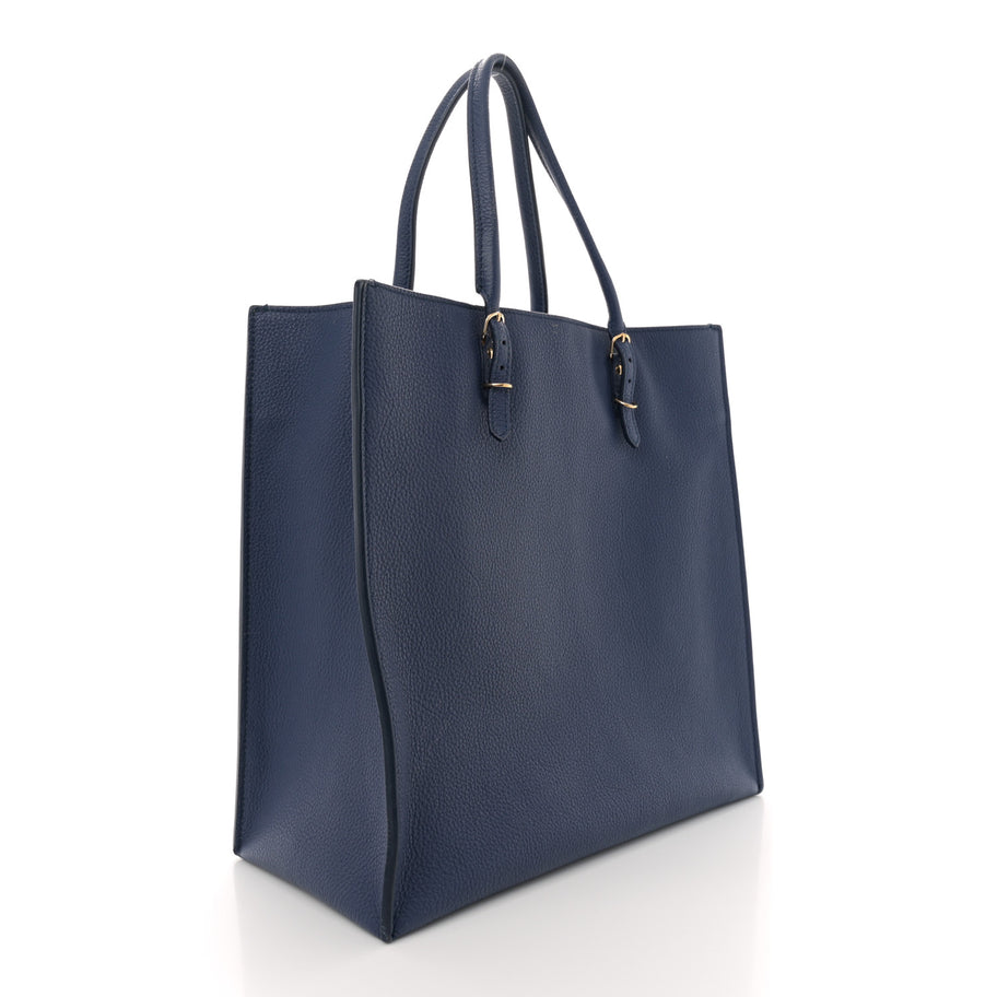 Balenciaga Grained Calfskin Gold Metallic Edge Hardware Papier Small A4 Tote Bleu Image 4