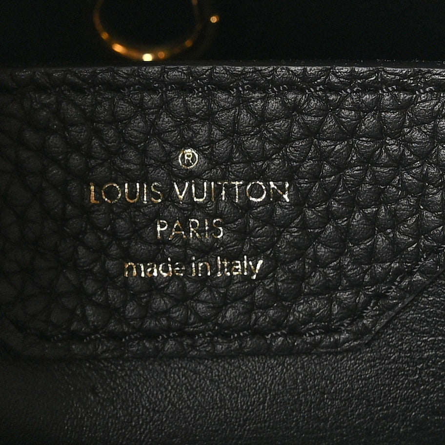 Louis Vuitton Taurillon Capucines MM Arizona Black Arizona Beige Ruby Red Image 6