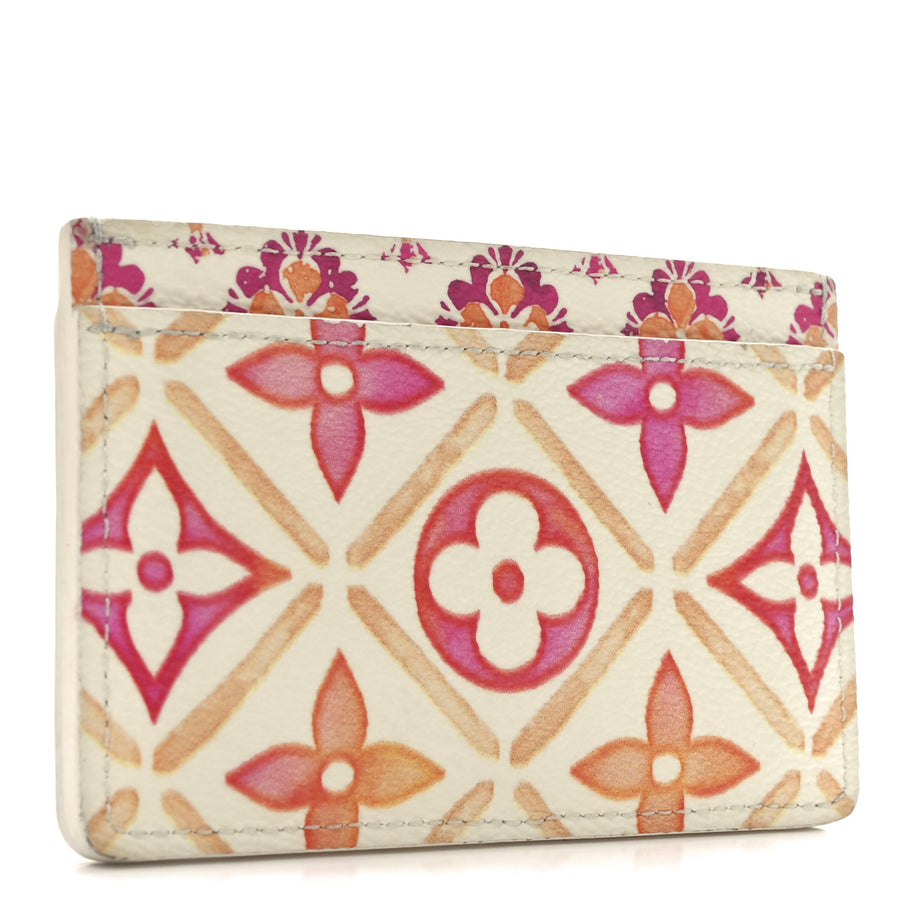 Louis Vuitton Monogram Tiles By The Pool Card Holder Coral Image 3