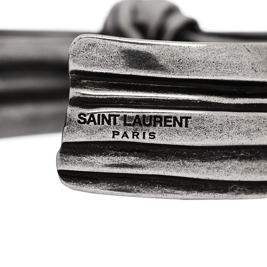 Saint Laurent Brass Knot Cuff L Silver Image 4