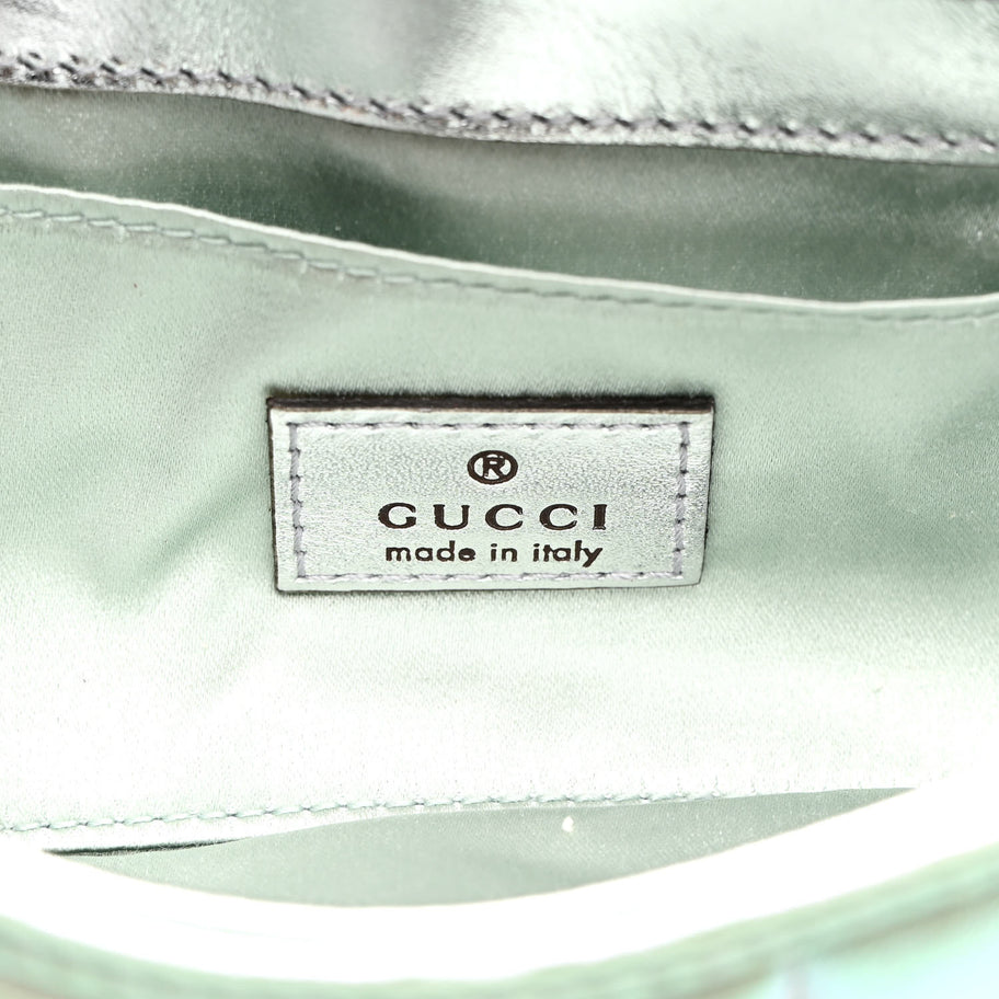 Gucci Iridescent Nappa Vertical Matelasse Medium Maxi Horsebit Chain Shoulder Bag Iridescent Salvy Green Image 6