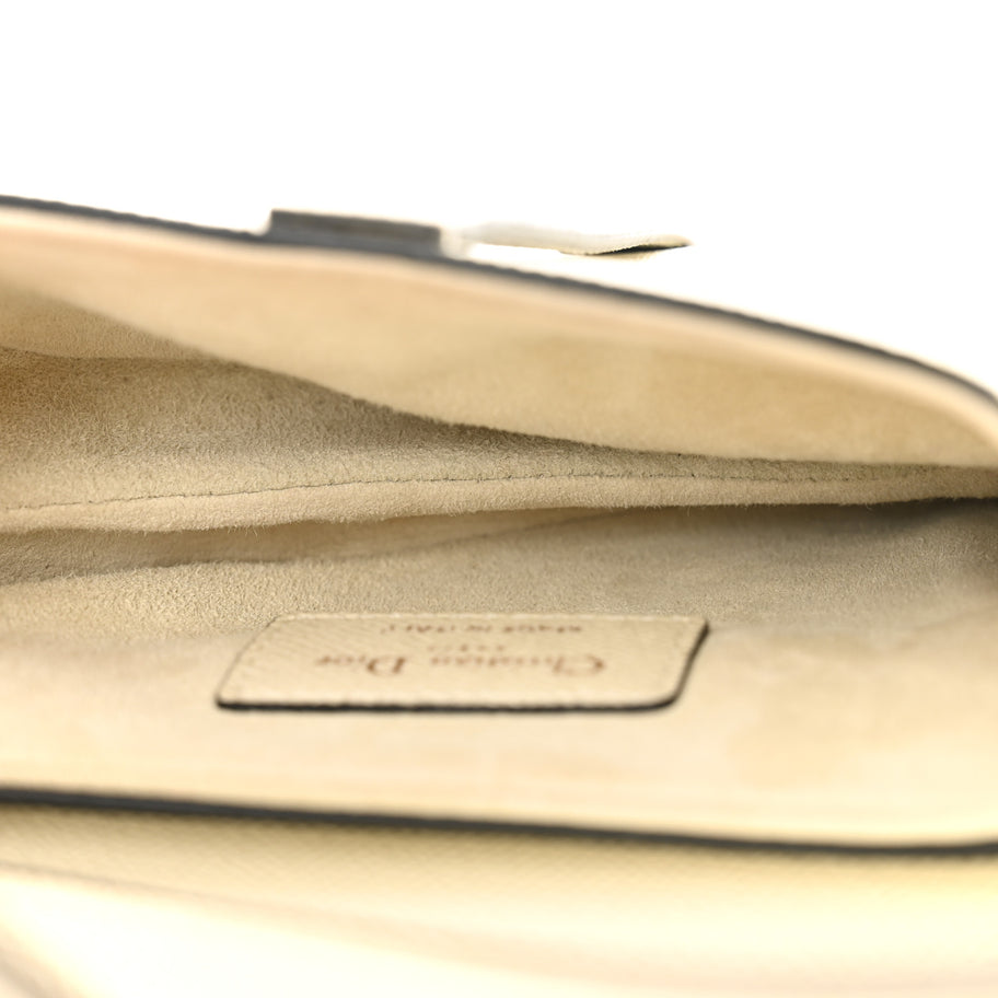 Christian Dior Grained Calfskin Mini Saddle Bag Ivory Image 5