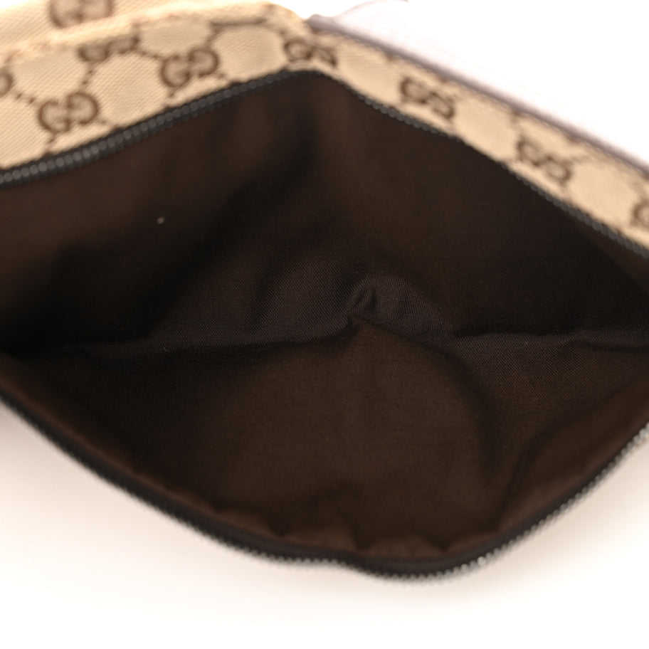 Gucci GG Monogram Double Pocket Belt Bag Dark Brown Image 6