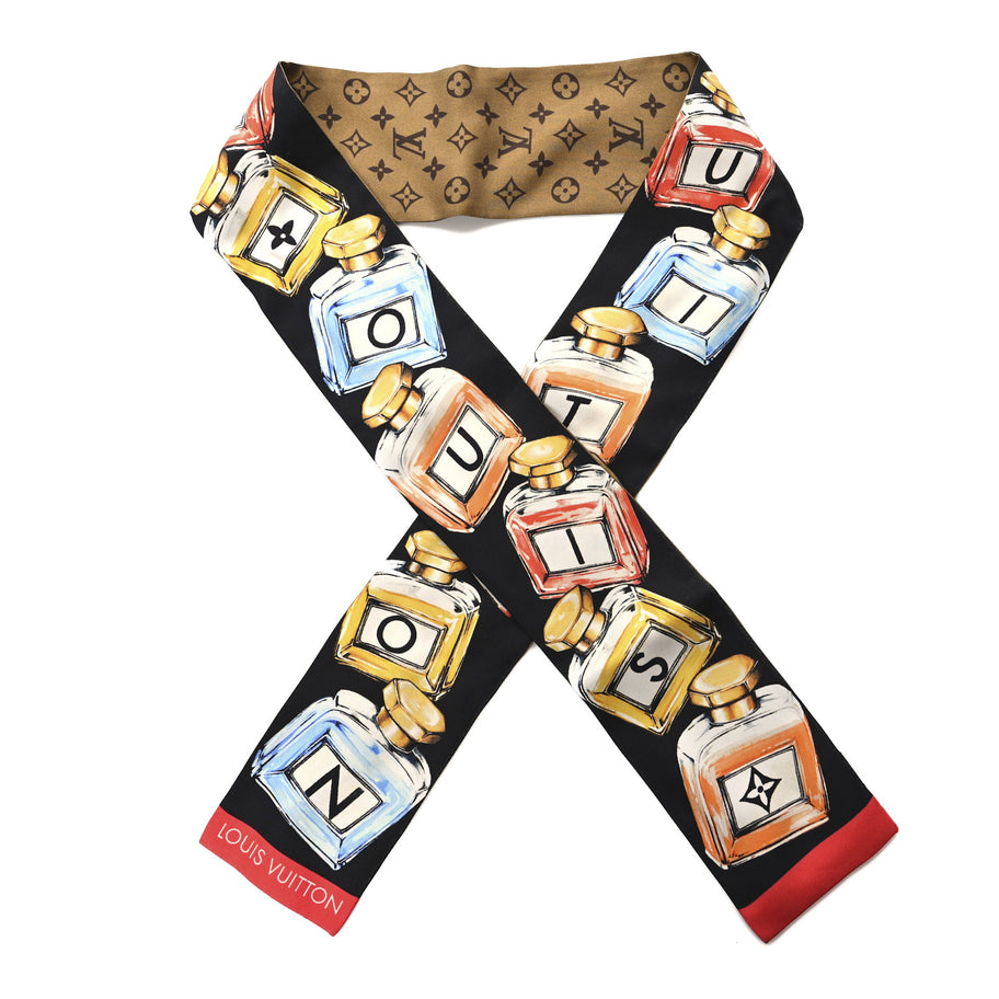 Louis Vuitton Silk Monogram LV Essence Bandeau Black Image 1