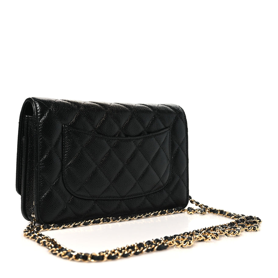 Chanel Caviar Quilted Miss Coco Wallet On Chain WOC Black Image 2