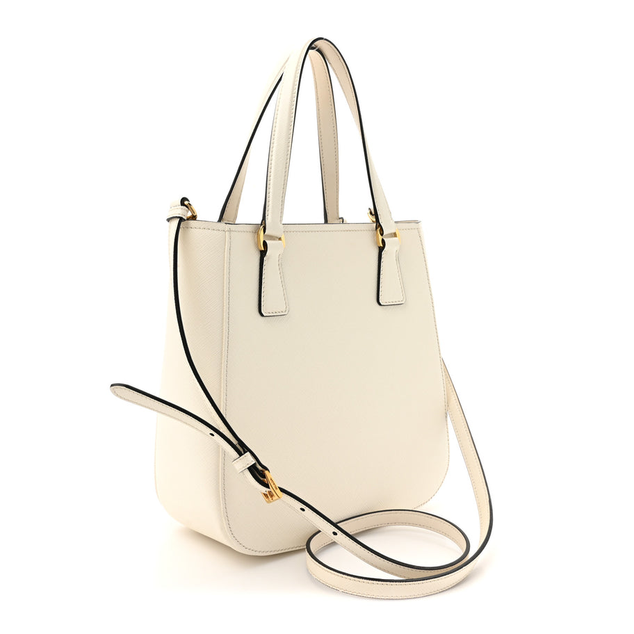 Prada Saffiano Lux Metropolis Tote White Image 3