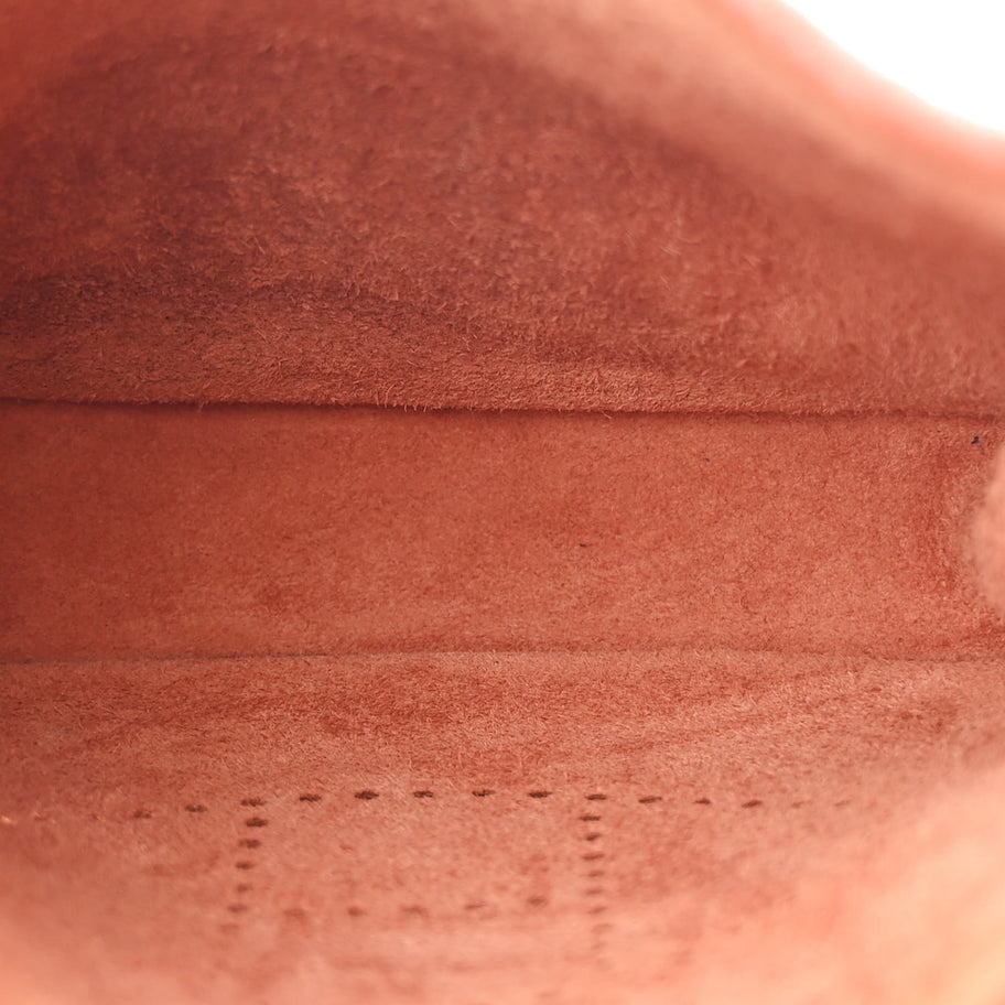 Hermes Taurillon Clemence Maxi Quadrille Evelyne TPM Cuivre Capucine Parme Rouge Duchess Image 4