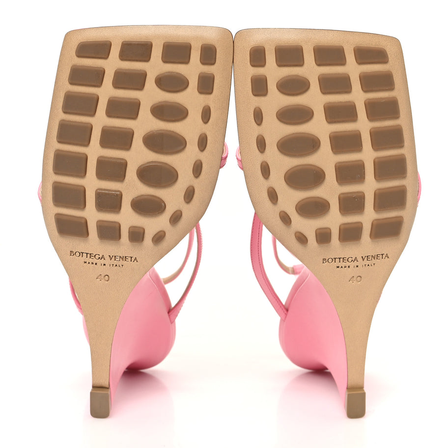 Bottega Veneta Lambskin Stretch Lounge Wedge Sandals 40 Ribbon Image 7