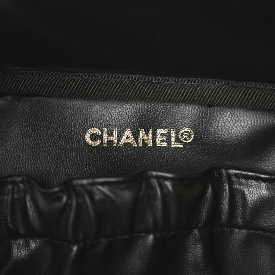 Chanel Lambskin Vanity Cosmetic Case Black Image 5