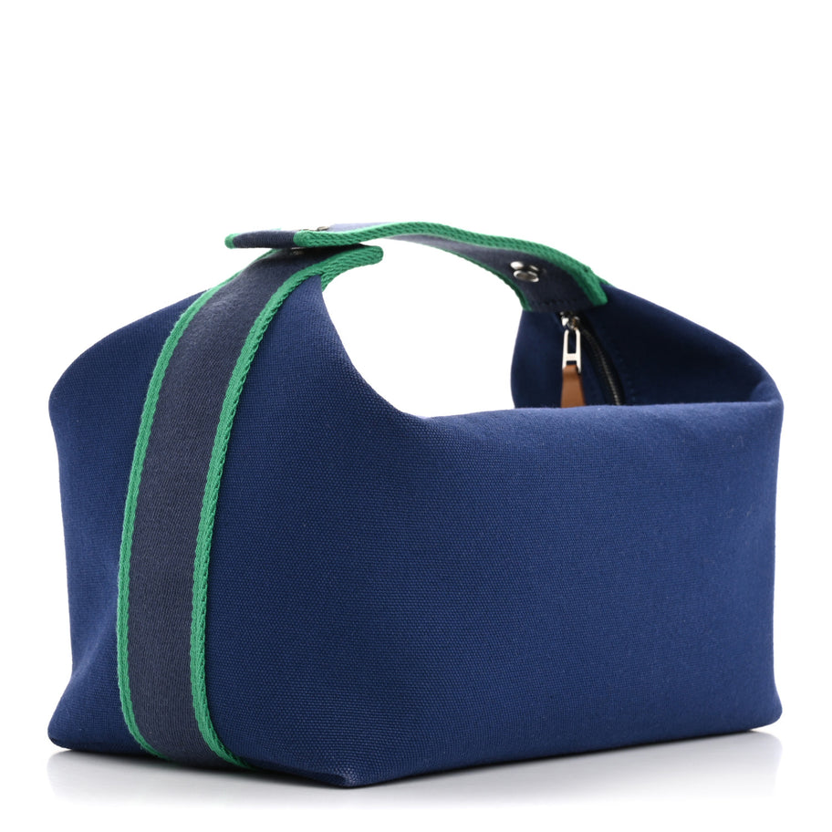 Hermes Canvas Large Bride-A-Brac Pouch Marine Image 3