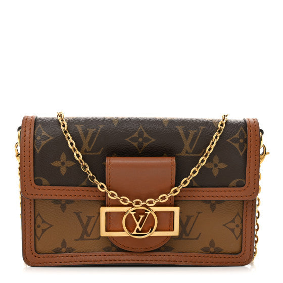  Louis Vuitton Reverse Monogram Dauphine Chain Wallet