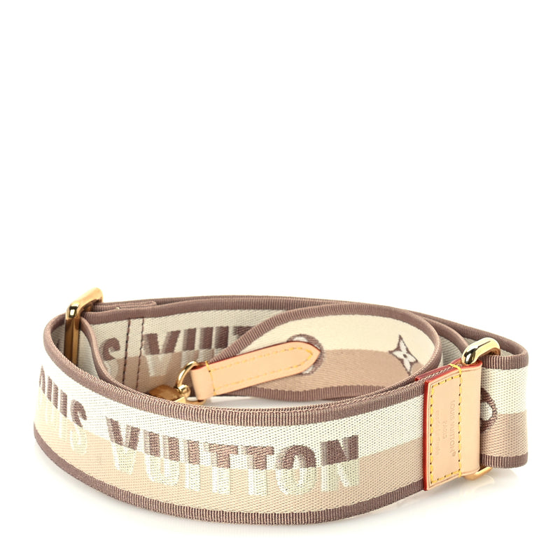  Louis Vuitton Jacquard Speedy Bandouliere 20 Shoulder Strap  Beige