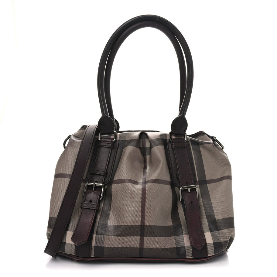 Burberry Smoked Check Small Northfield Tote Plum Image 1