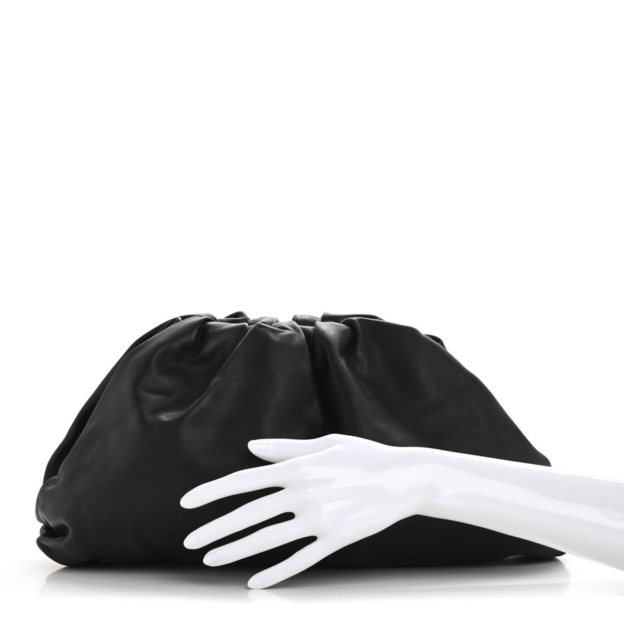 Bottega Veneta Smooth Butter Calf The Pouch Oversized Clutch Black Image 2