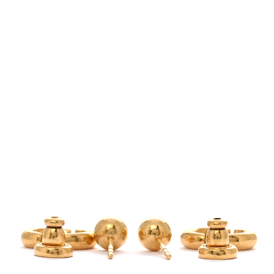 Christian Dior Metal Petit CD Drop Earrings Gold Image 3