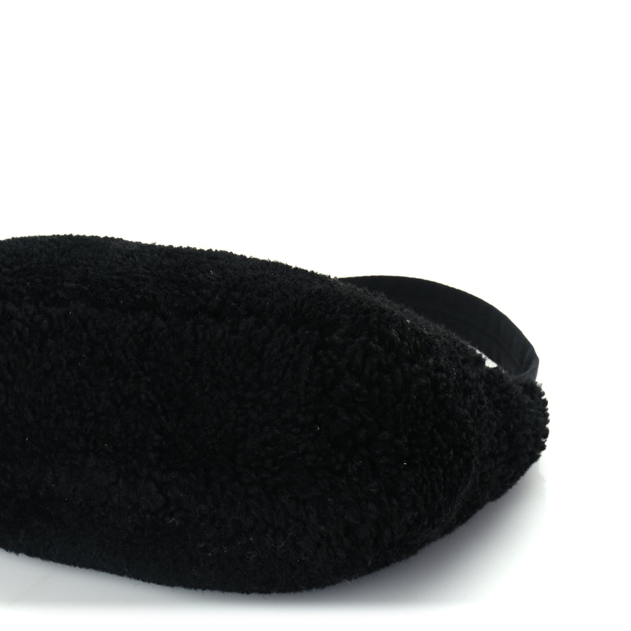 Prada Shearling Mini Re-Edition 2000 Bag  Black Image 8