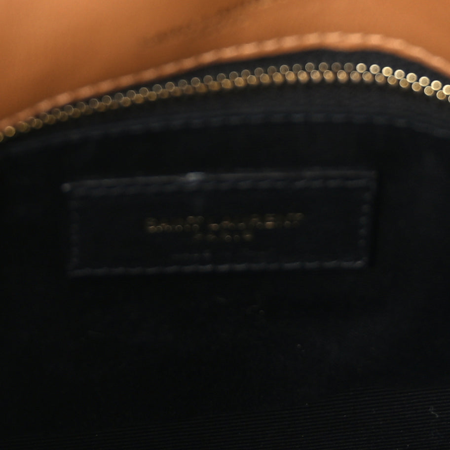 Saint Laurent Denim Suede Monogram Medium Niki Chain Satchel  Blue Cinnamon Image 4