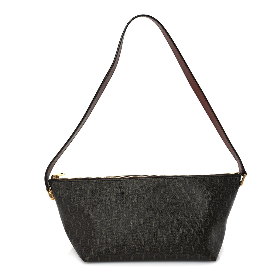 Saint Laurent Canvas Smooth Calfskin Le Monogramme Crossbody Bag Chestnut Image 1