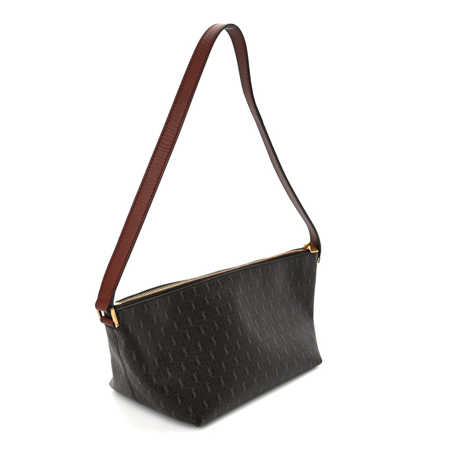 Saint Laurent Canvas Smooth Calfskin Le Monogramme Crossbody Bag Chestnut Image 2