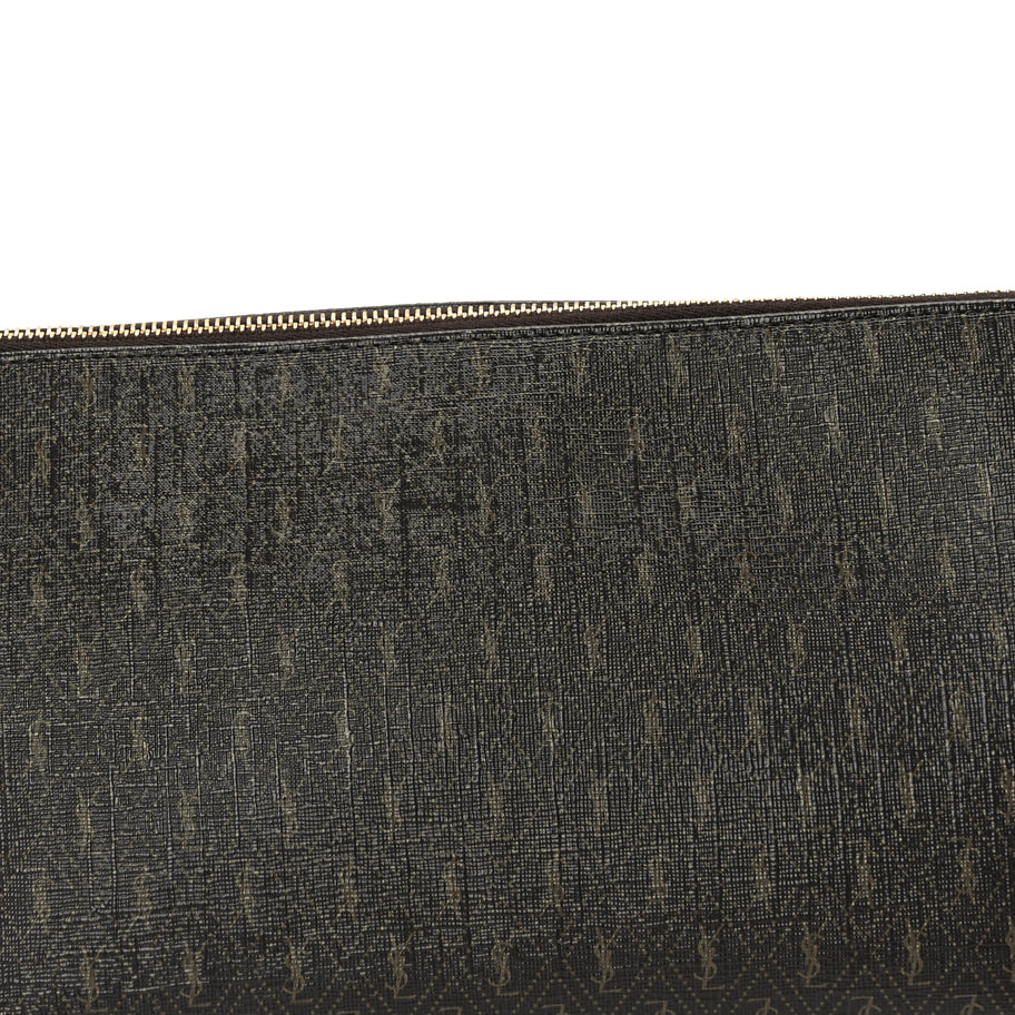 Saint Laurent Canvas Smooth Calfskin Le Monogramme Crossbody Bag Chestnut Image 6