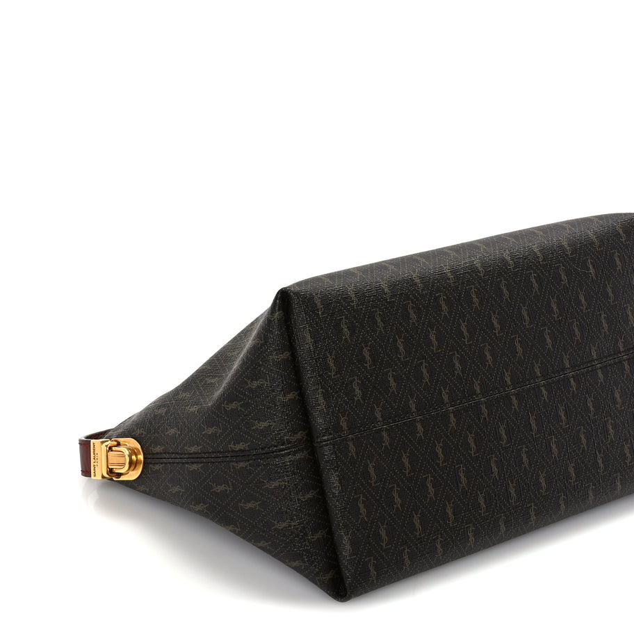 Saint Laurent Canvas Smooth Calfskin Le Monogramme Crossbody Bag Chestnut Image 7