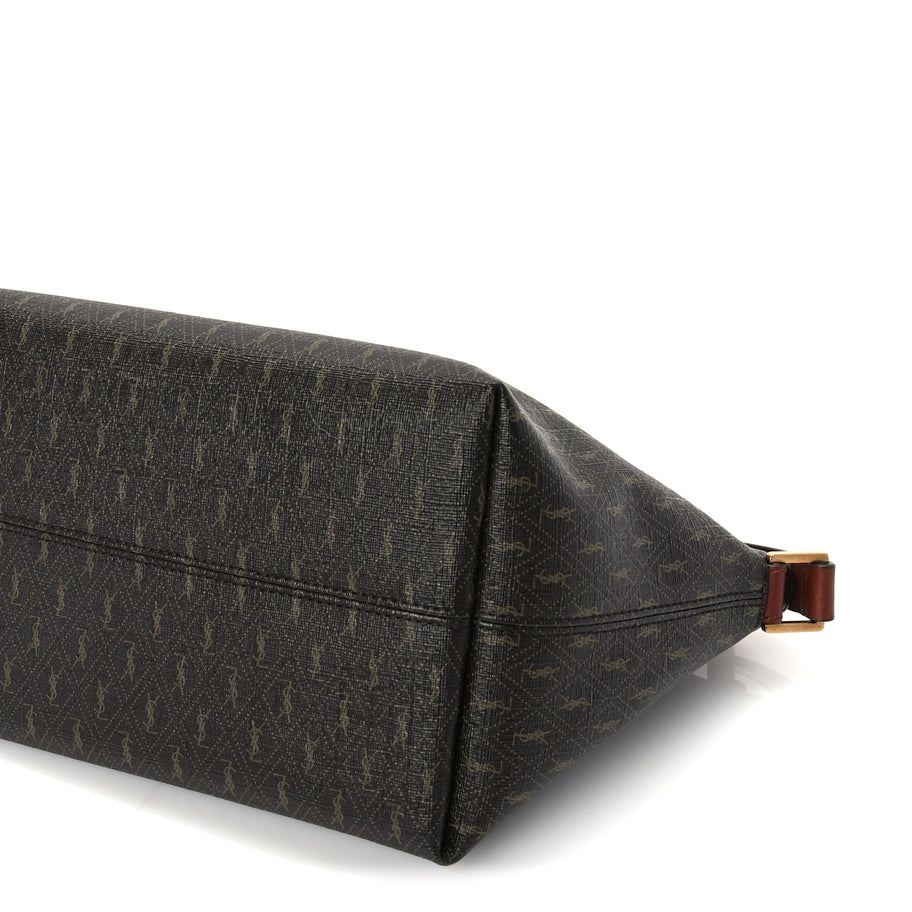 Saint Laurent Canvas Smooth Calfskin Le Monogramme Crossbody Bag Chestnut Image 8