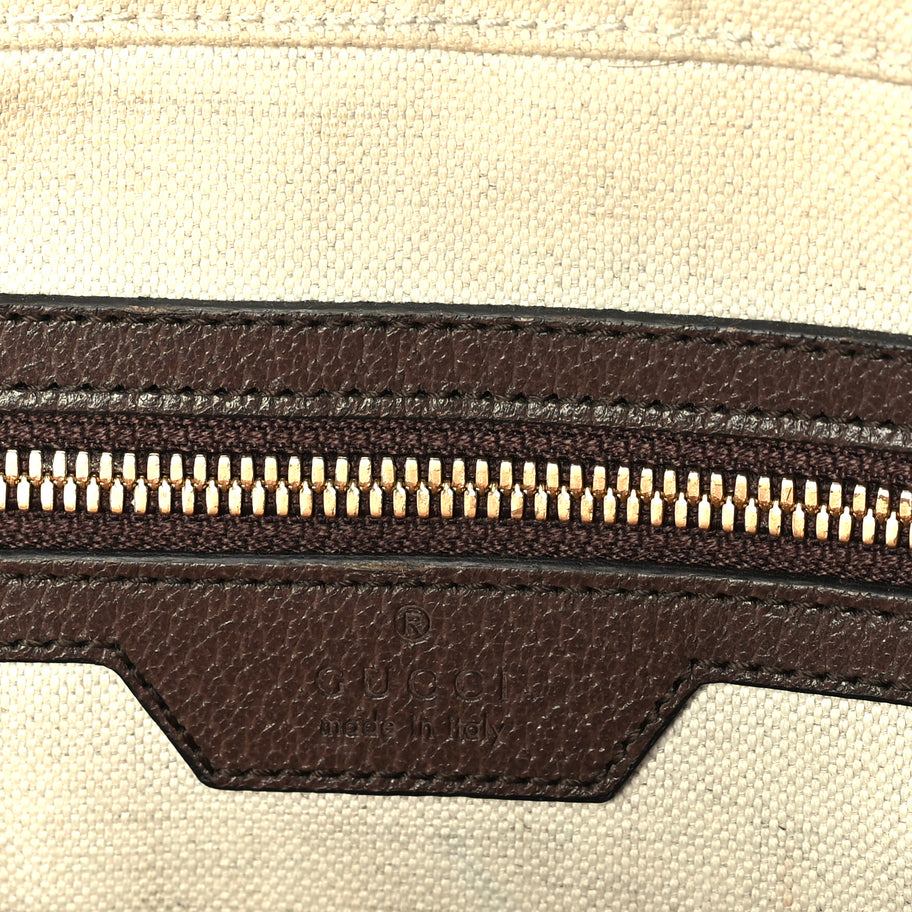 Gucci Monogram Jumbo GG Textured Dollar Calfskin Web Messenger Shoulder Bag Camel Ebony New Acero Image 5