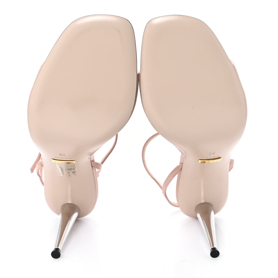 Gucci Malaga Kid Blondie 85mm Slingback Sandals 40 Perfect Pink Image 6