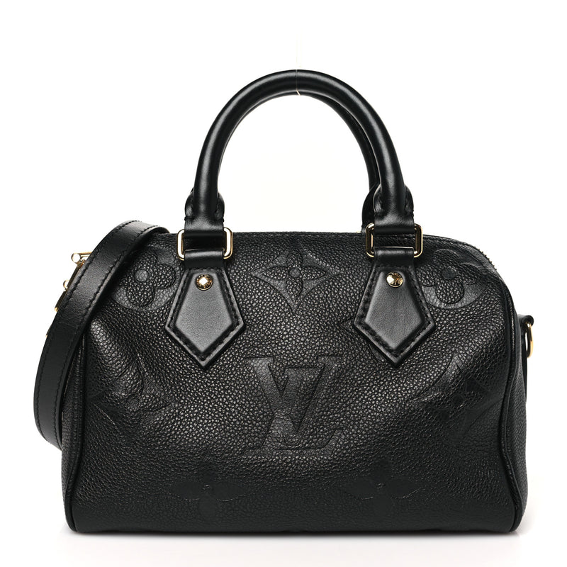  Louis Vuitton Empreinte Monogram Giant Speedy Bandouliere 20 Black