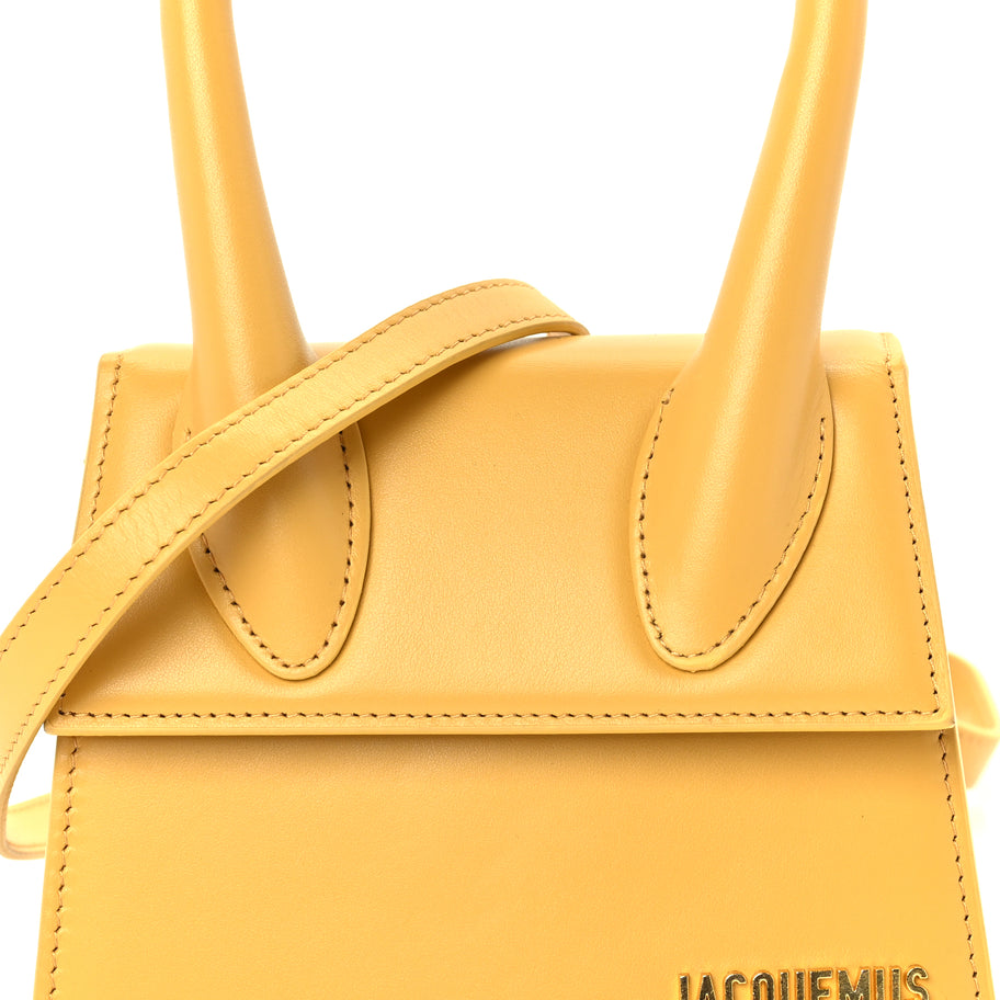 Jacquemus Smooth Calfskin Le Chiquito Moyen  Yellow Image 6