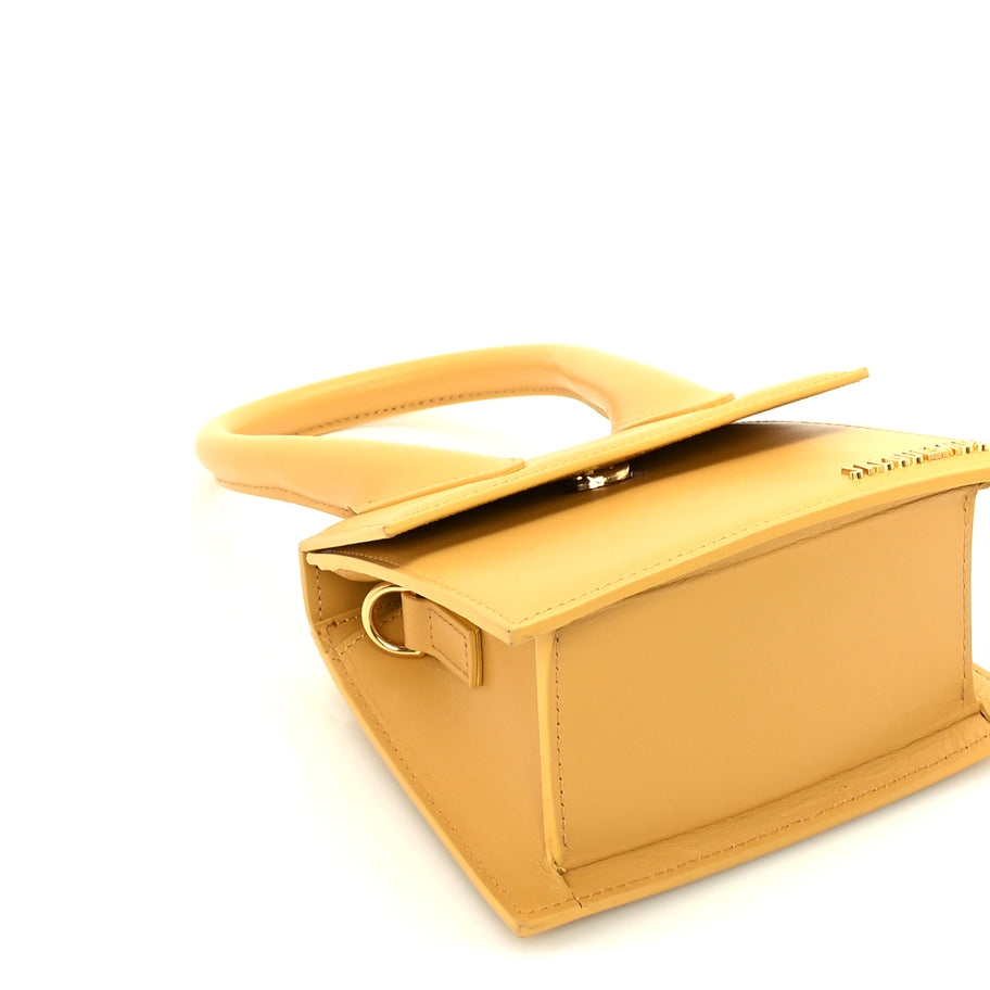 Jacquemus Smooth Calfskin Le Chiquito Moyen  Yellow Image 7