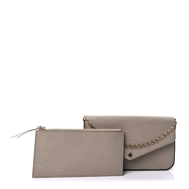  Louis Vuitton Epi Felicie Pochette Chain Wallet Galet