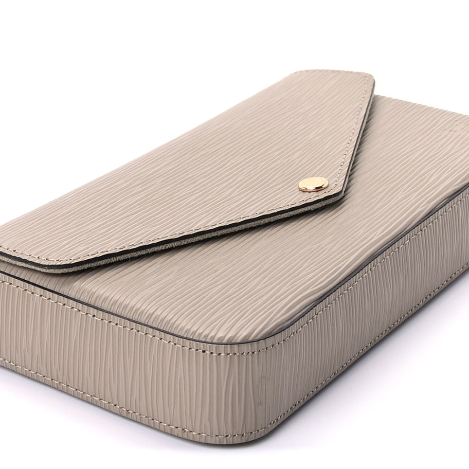 Louis Vuitton Epi Felicie Pochette Chain Wallet Galet Image 8