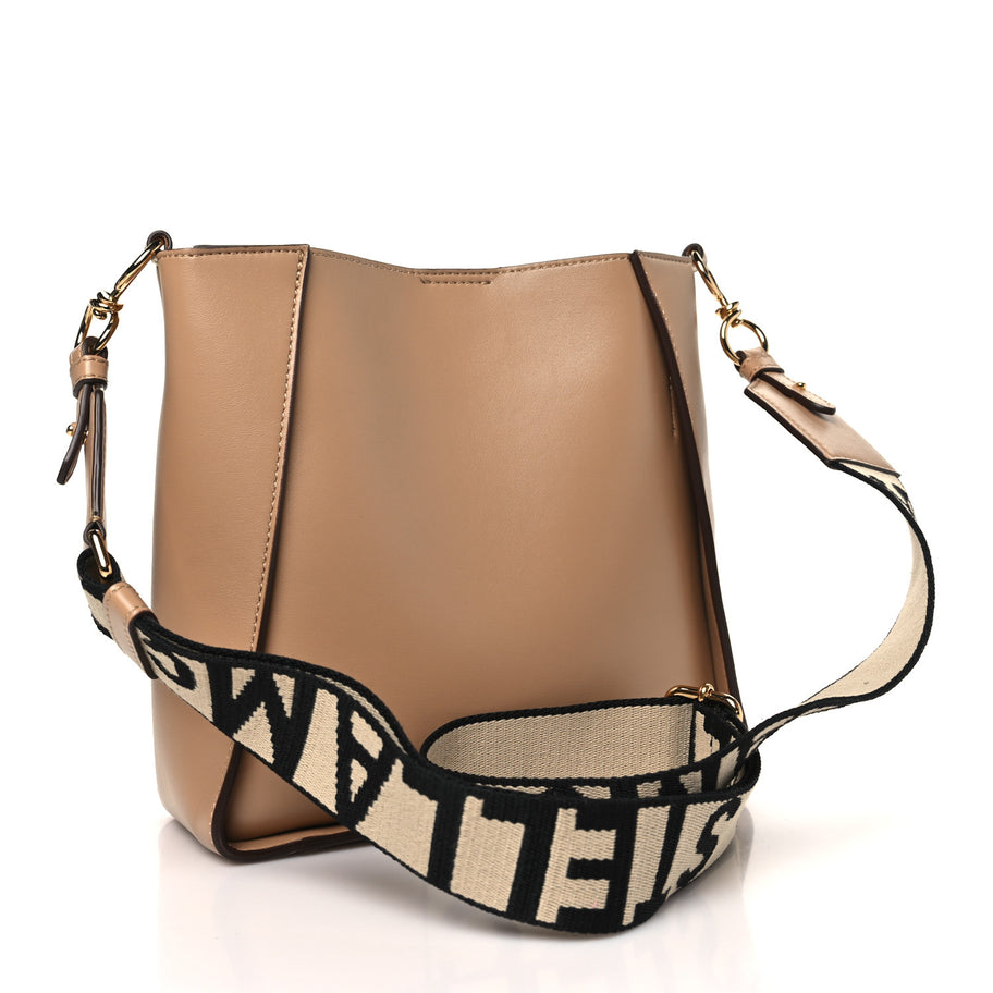 Stella McCartney Eco Alter Nappa Perforated Logo Mini Crossbody Sand Image 3