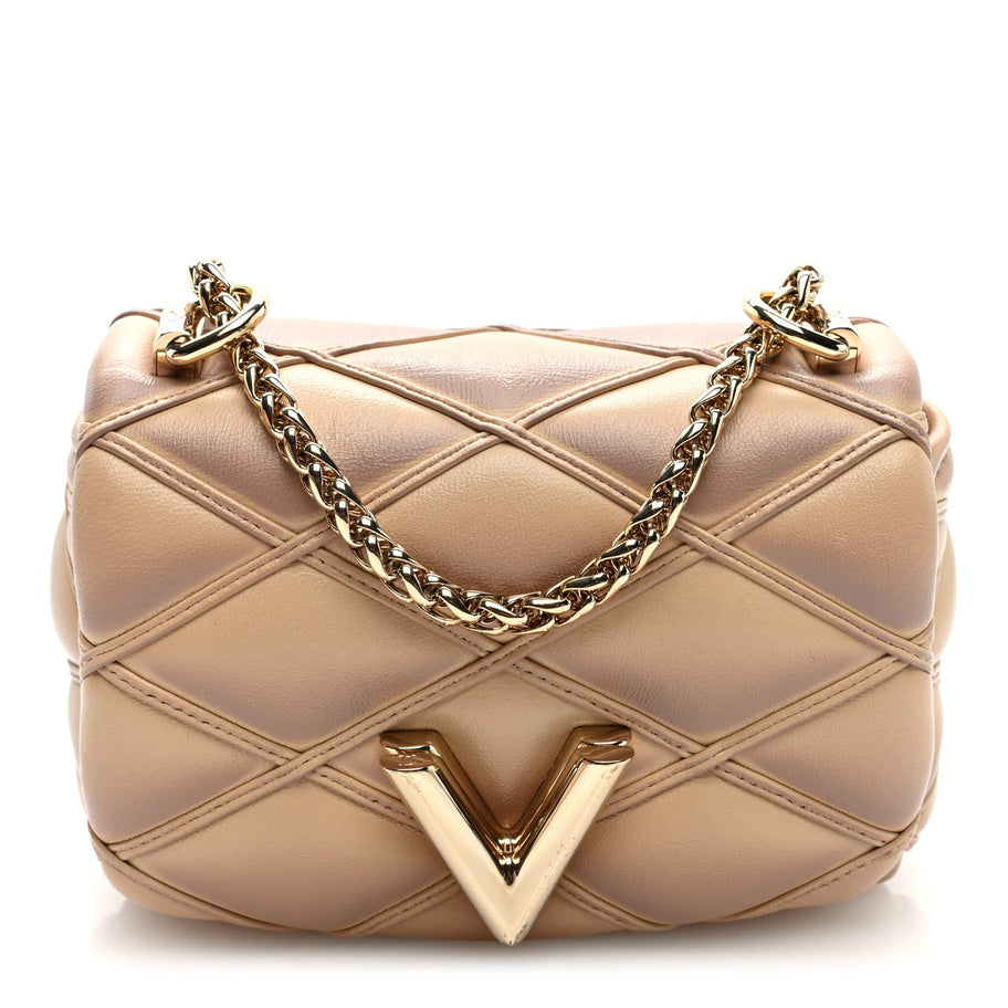 Louis Vuitton Lambskin Malletage Pico GO-14 Beige Pink Image 1
