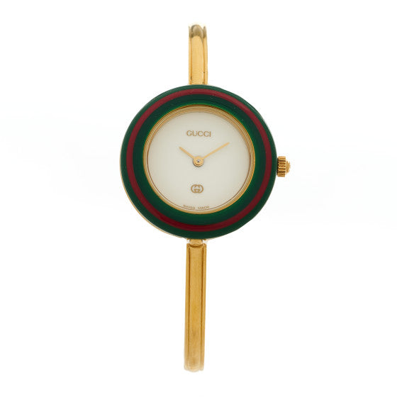  Gucci Stainless Steel 26mm Interchangeable Bezel Quartz Watch