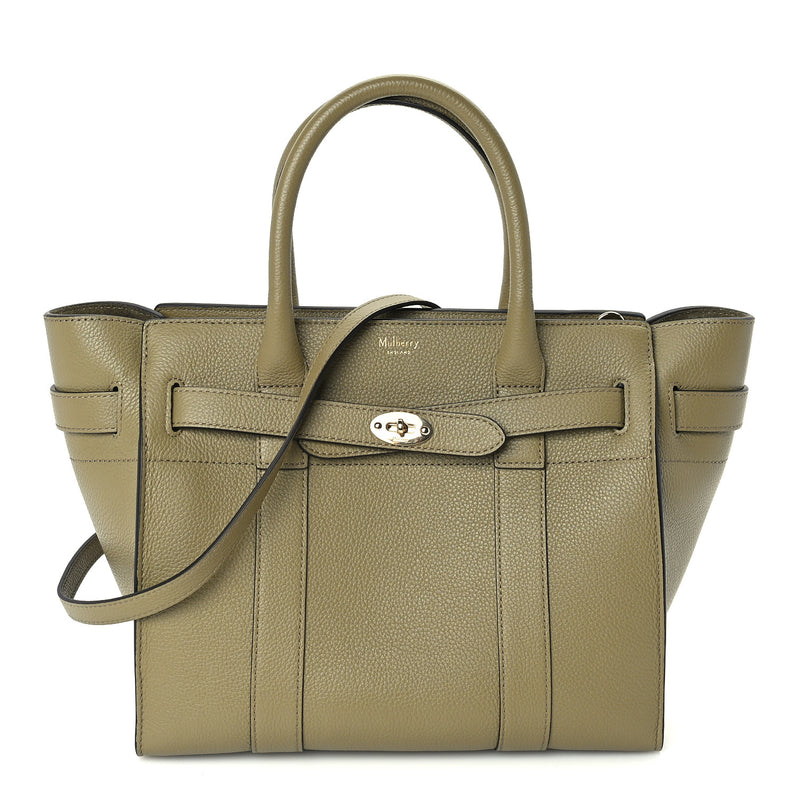  Mulberry Small Classic Grain Mini Zipped Bayswater Green