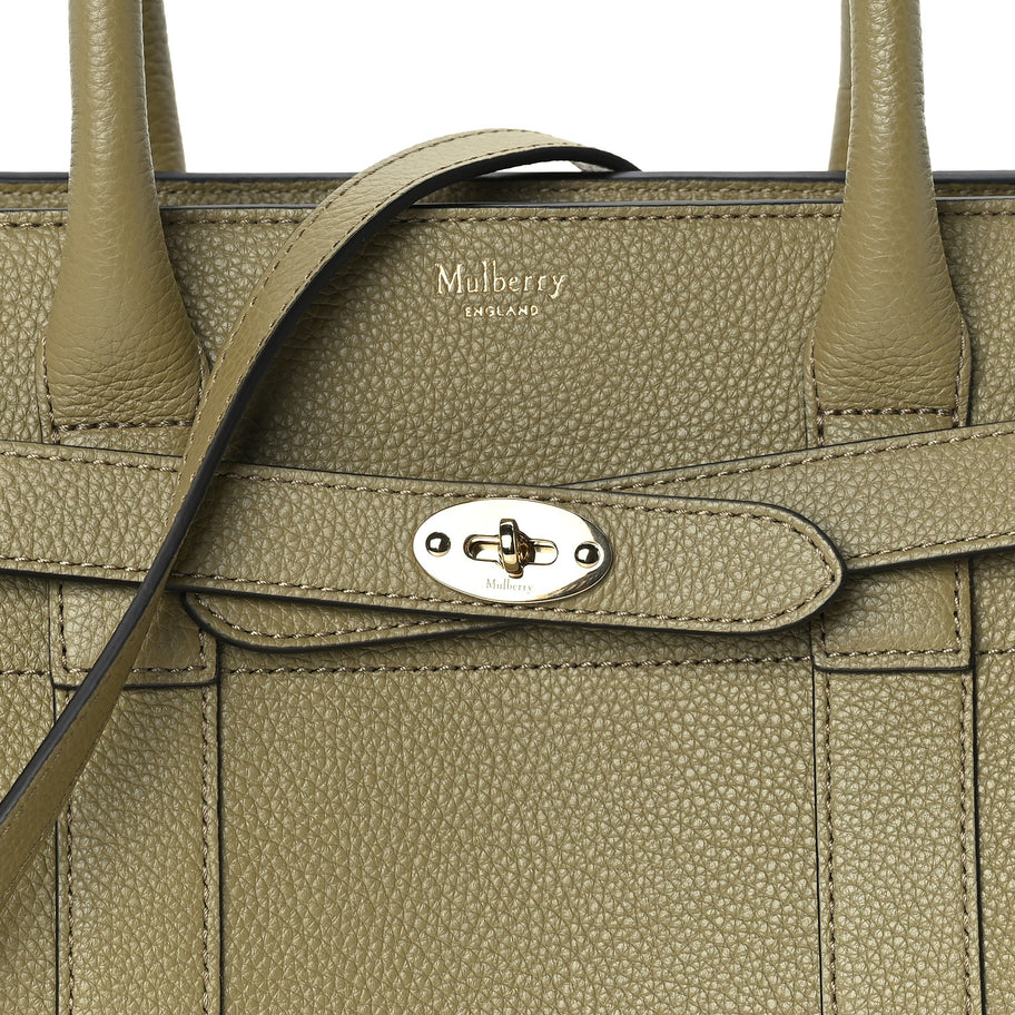 Mulberry Small Classic Grain Mini Zipped Bayswater Green Image 6