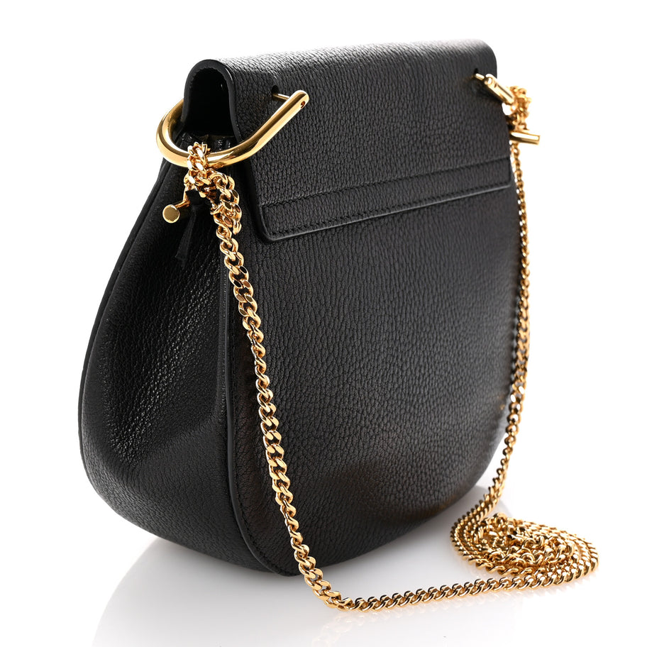 Chloe Grained Lambskin Drew Shoulder Bag Black Image 2