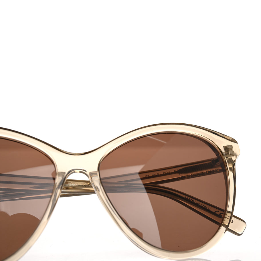Saint Laurent Transparent Acetate SL 456 Sunglasses Beige Image 7
