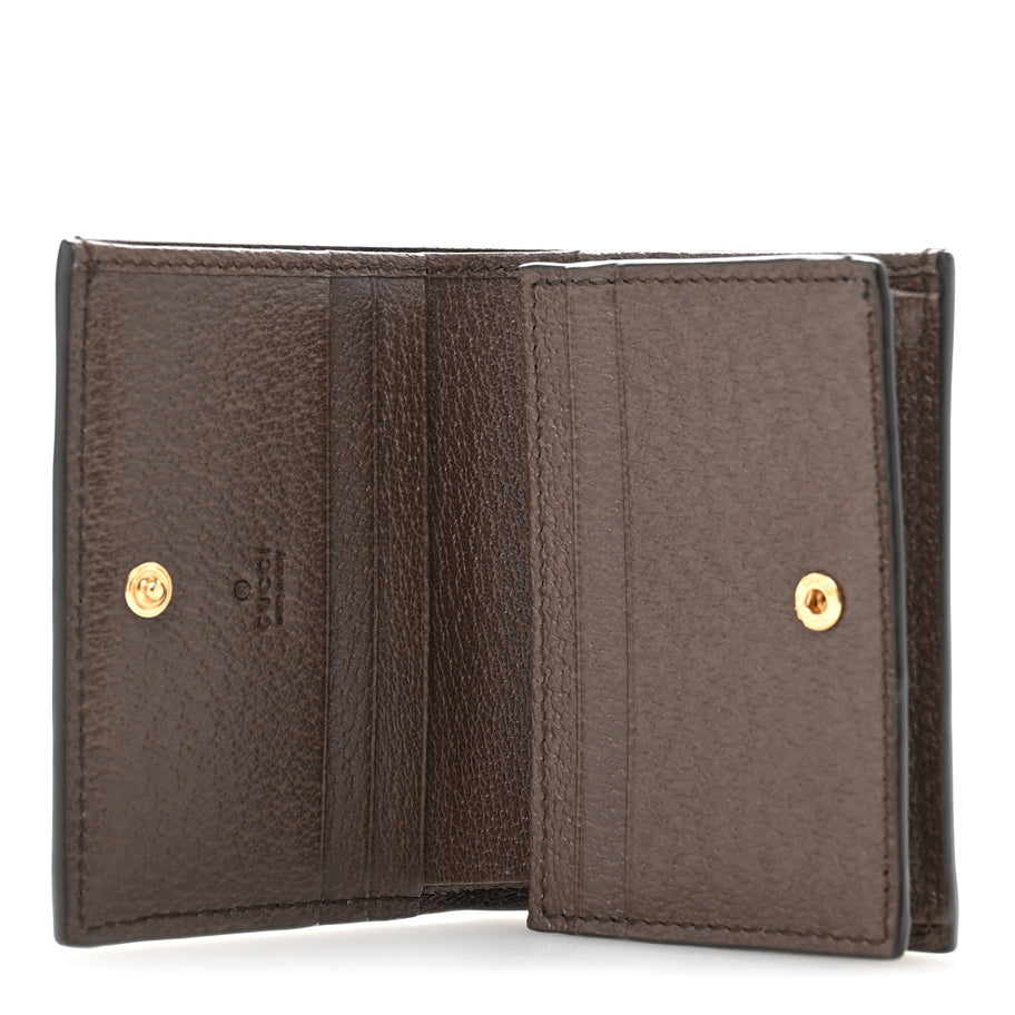 Gucci GG Supreme Monogram Web Ophidia Card Case Beige New Acero Image 5