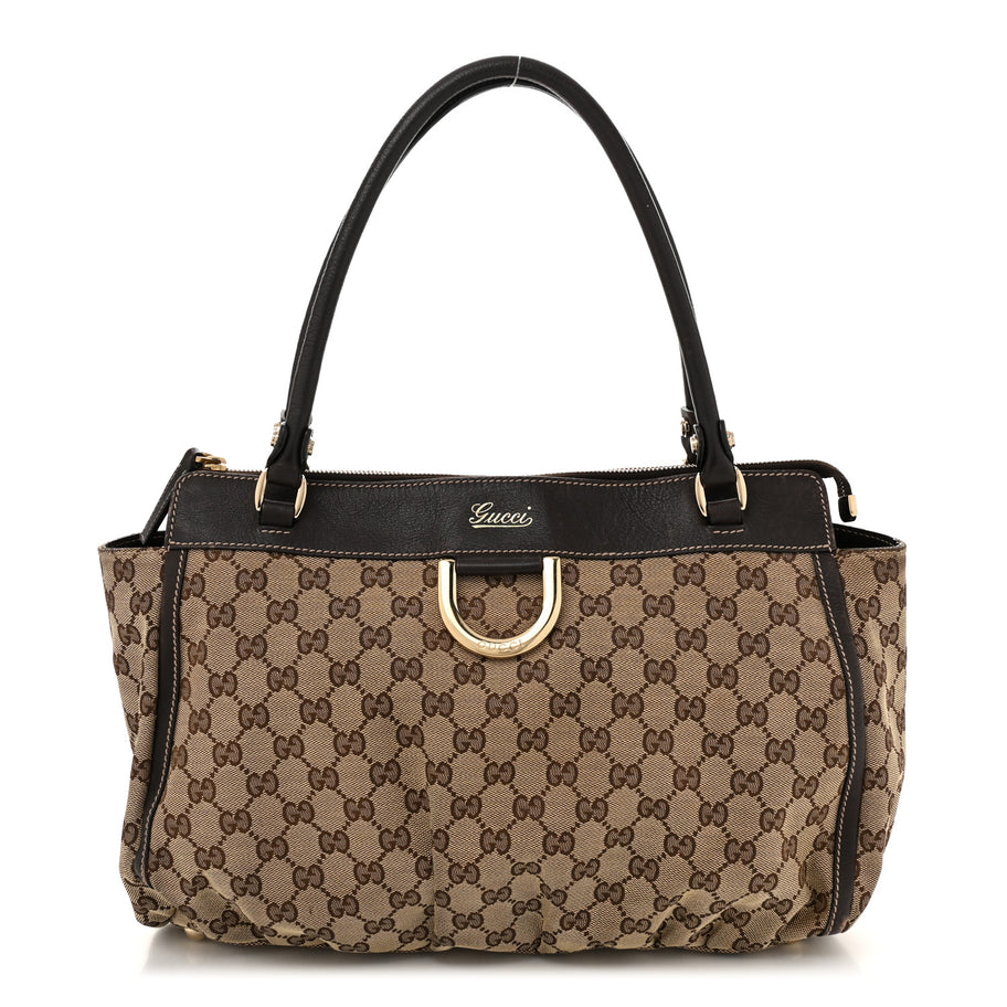 Gucci Monogram D Gold Tote Dark Brown d Gold Tote Dark Brown Image 1