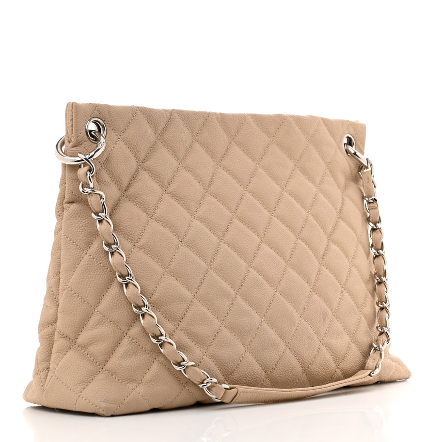 Chanel Caviar Quilted Easy Zip Tote Beige Clair Image 3