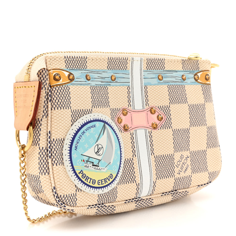 Louis Vuitton Damier Azur Summer Trunks Porto Cervo Mini Pochette Accessories Image 3