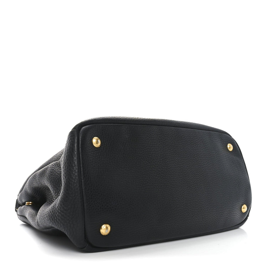 Prada Vitello Daino Tote Black Image 4