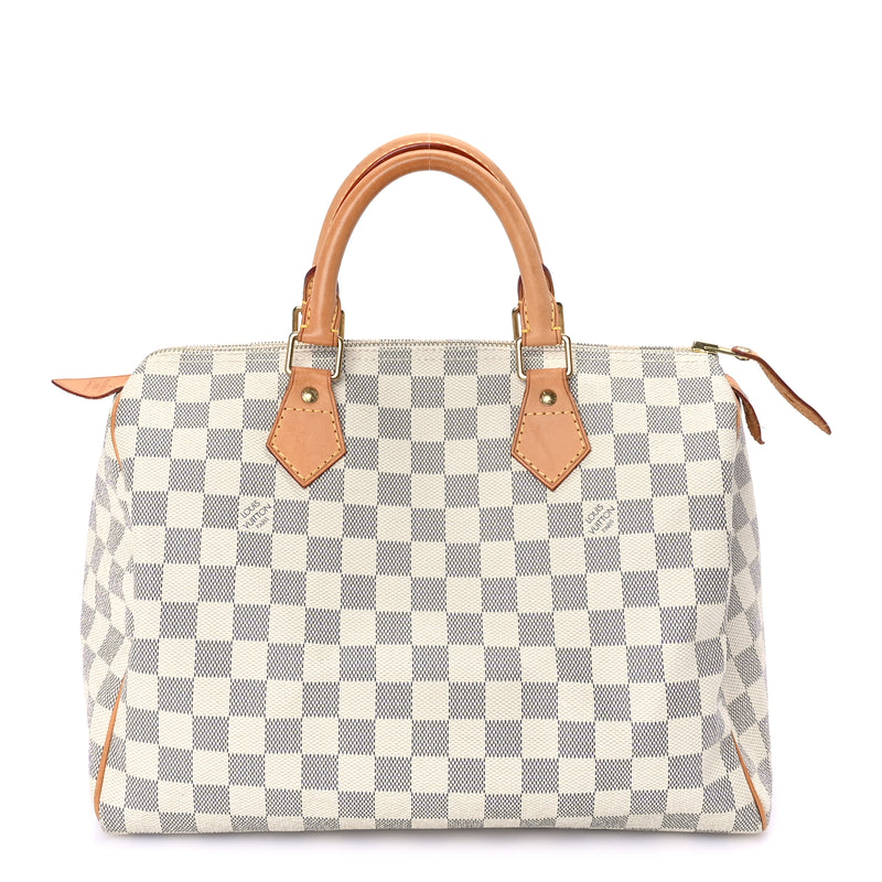  Louis Vuitton Damier Azur Speedy 30 White