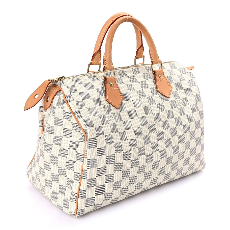 Louis Vuitton Damier Azur Speedy 30 White Image 2