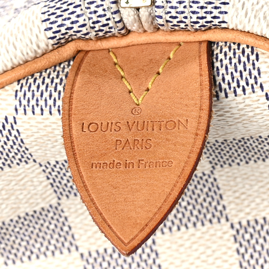 Louis Vuitton Damier Azur Speedy 30 White Image 5